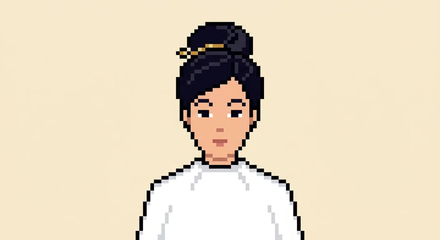 Pixelart: Hochsteckfrisur