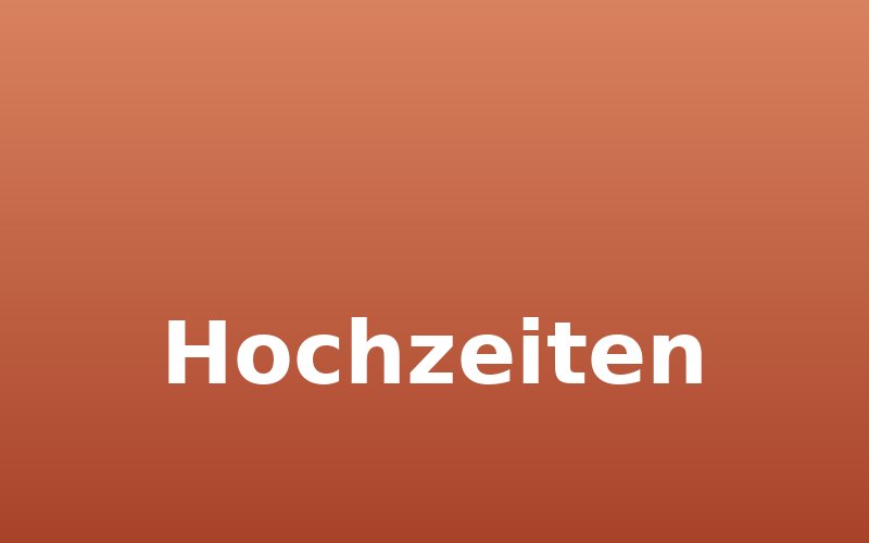 Hochzeiten