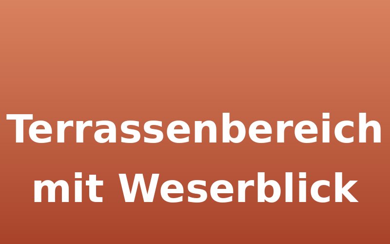 Terrassenbereich mit Weserblick